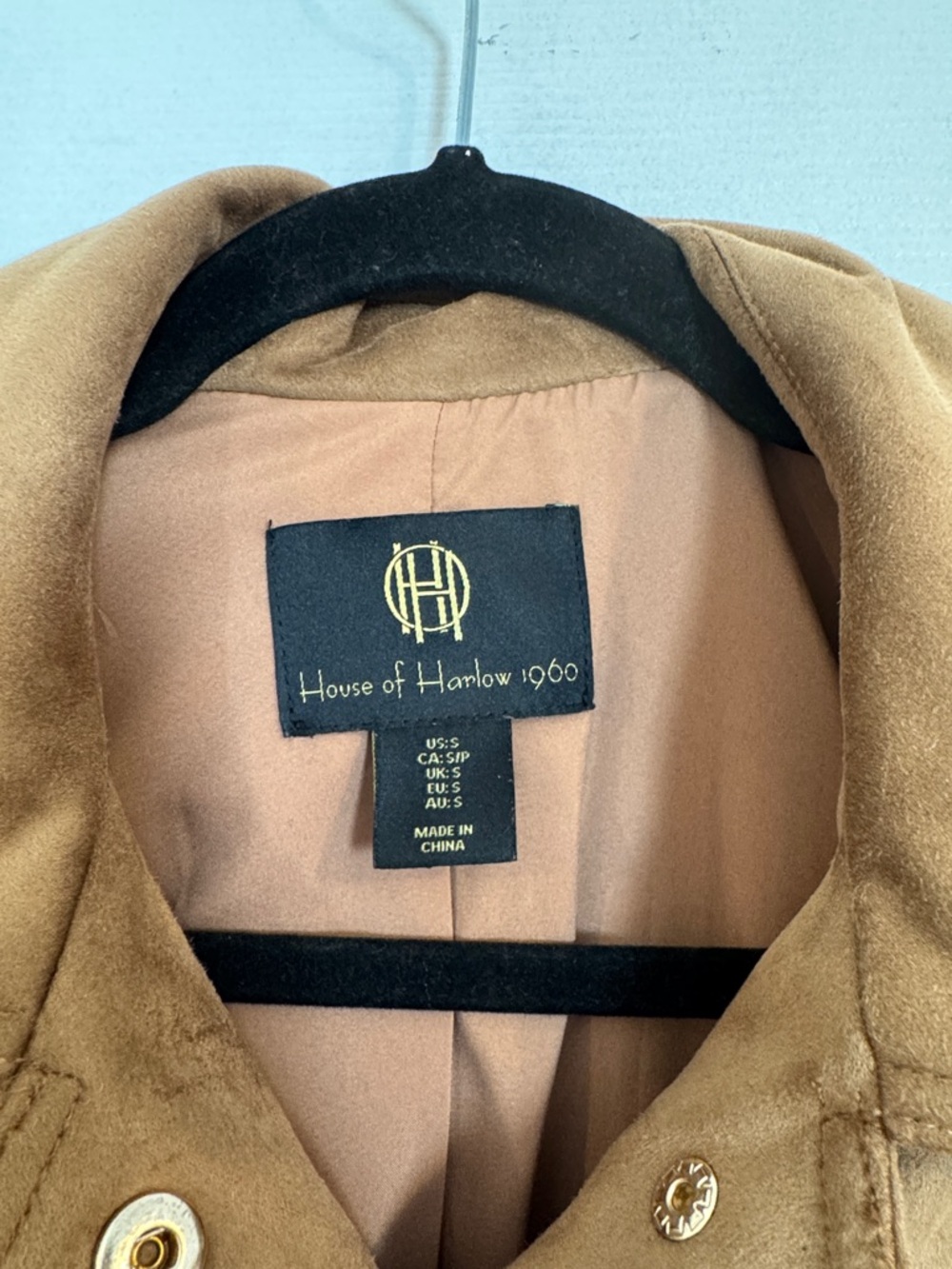 House of Harlow 1960 Cropped Faux Suede Jacket - Brown - Picture 2 of 5